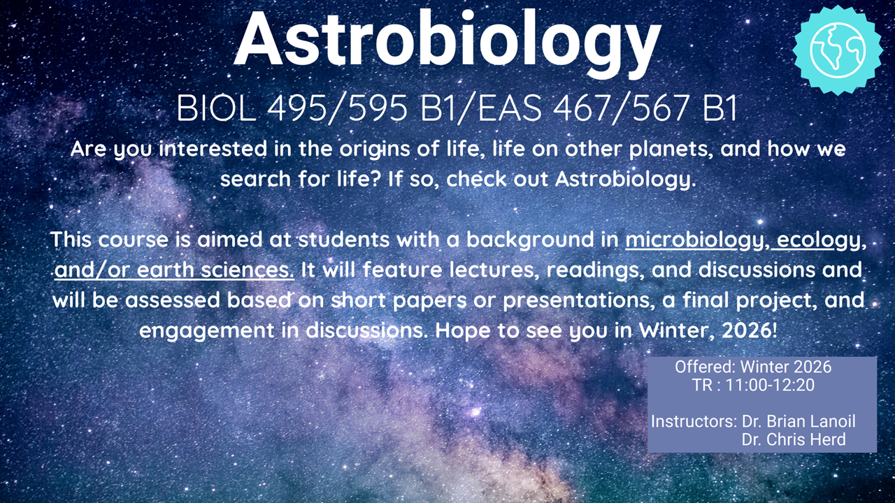 BIOL 495 B2 course advertisement