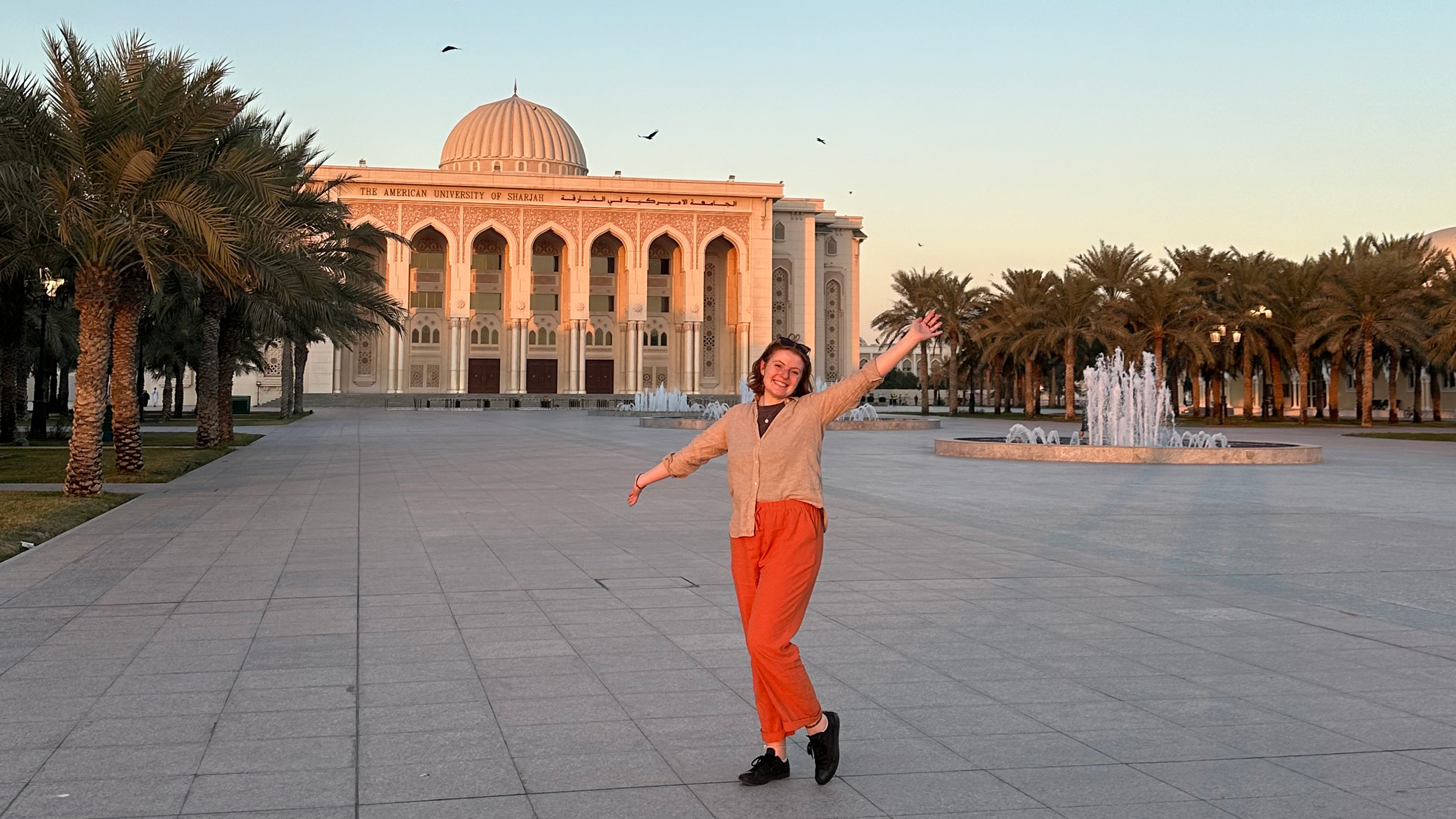 Emily at main building