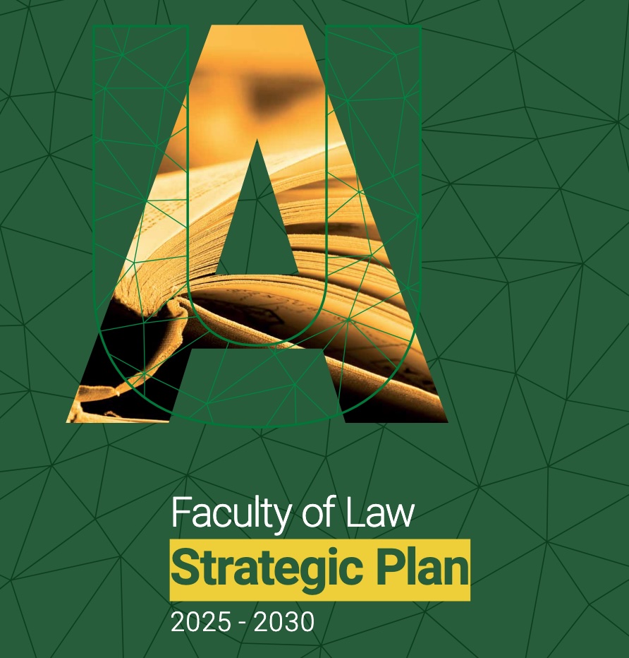 Cover of publication reads Faculty of Law Strategic Plan 2025-2030