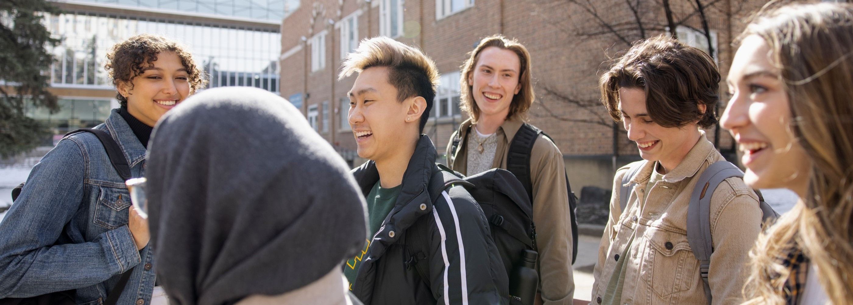 Group of students laughing