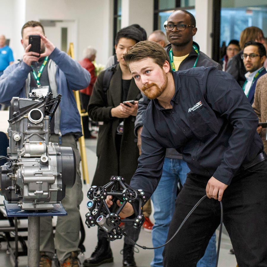 A group of students at the Elko Engineering Garage